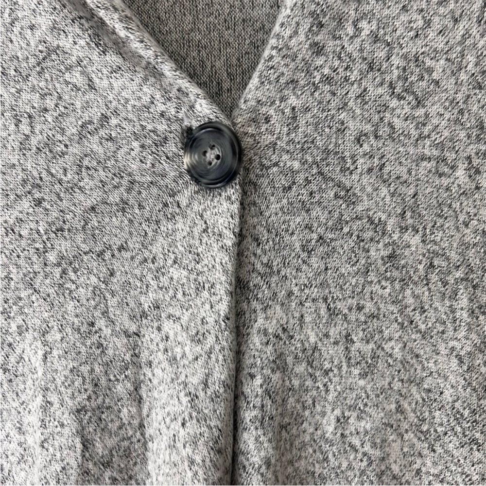 Comfy Serra Women's Heather Gray Drape Cardigan XL - Picture 3 of 6